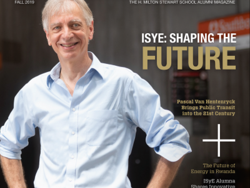 ISyE 2019 Alumni Magazine cover featuring Pascal Van Hentenryck 