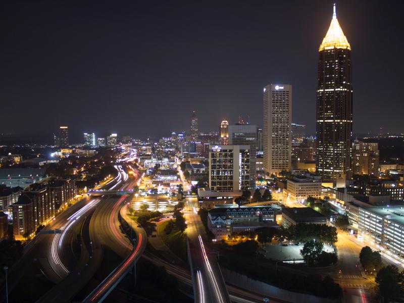City of Atlanta at night